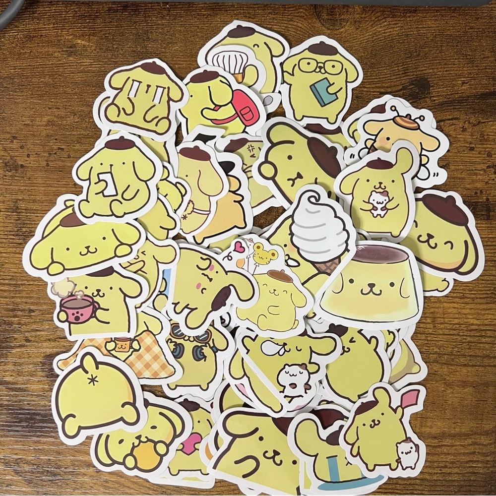 Pom Pom Purin Sticker Pack – 60pcs Waterproof Kawaii Vinyl Stickers